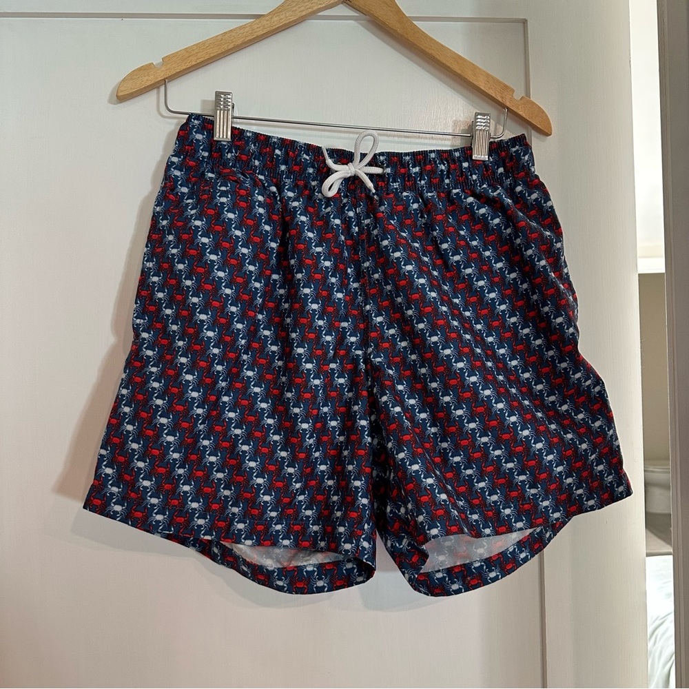 Men’s Trunks Brand Crab Print Swim Trunk